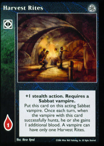 Harvest Rites [Third set] - VTES CCG