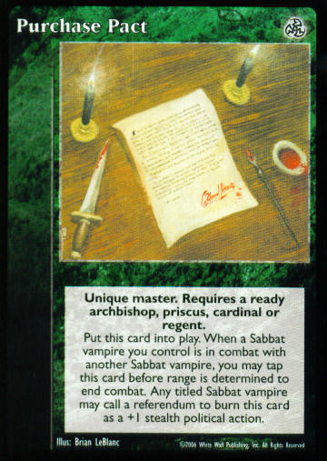 Purchase Pact [Third set] - VTES CCG