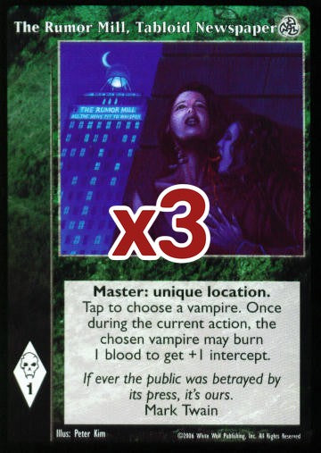 The Rumor Mill, Tabloid Newspaper [Third set] - VTES CCG