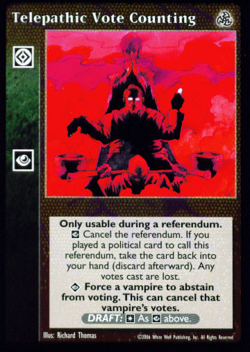Telepathic Vote Counting [Third set] - VTES CCG