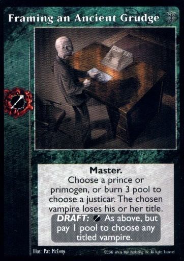 Framing an Ancient Grudge [SoC set] - VTES CCG