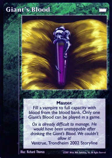 Giant's Blood [LotN set] - VTES CCG