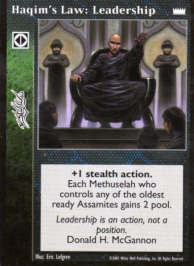 Haqim's Law: Leadership [LotN set] - VTES CCG