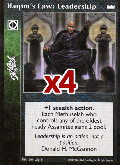 Haqim's Law: Leadership [LotN set] - VTES CCG