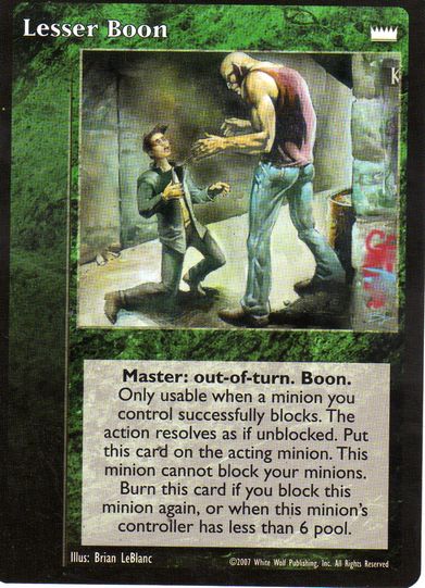 Lesser Boon [LotN set] - VTES CCG