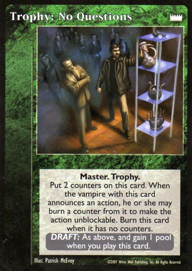 Trophy: No Questions [LotN set] - VTES CCG