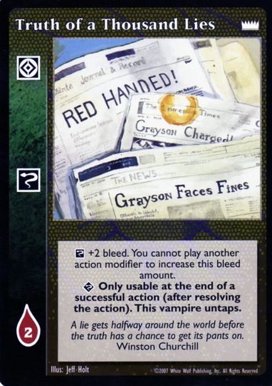 Truth of a Thousand Lies [LotN set] - VTES CCG