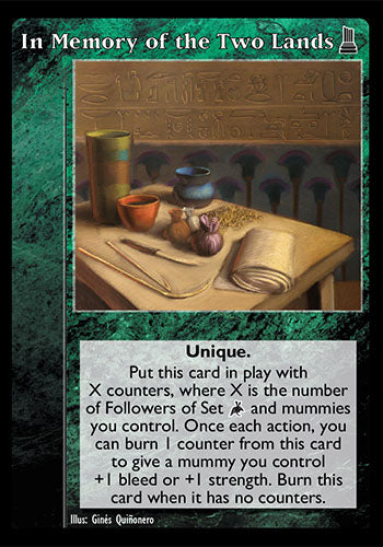 In Memory of the Two Lands [TU set] - VTES CCG