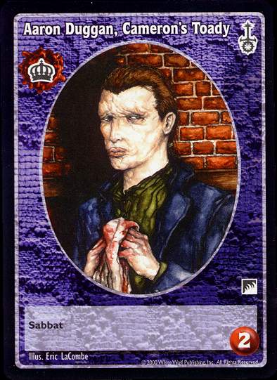 Aaron Duggan, Cameron's Toady [SW set] - VTES CCG
