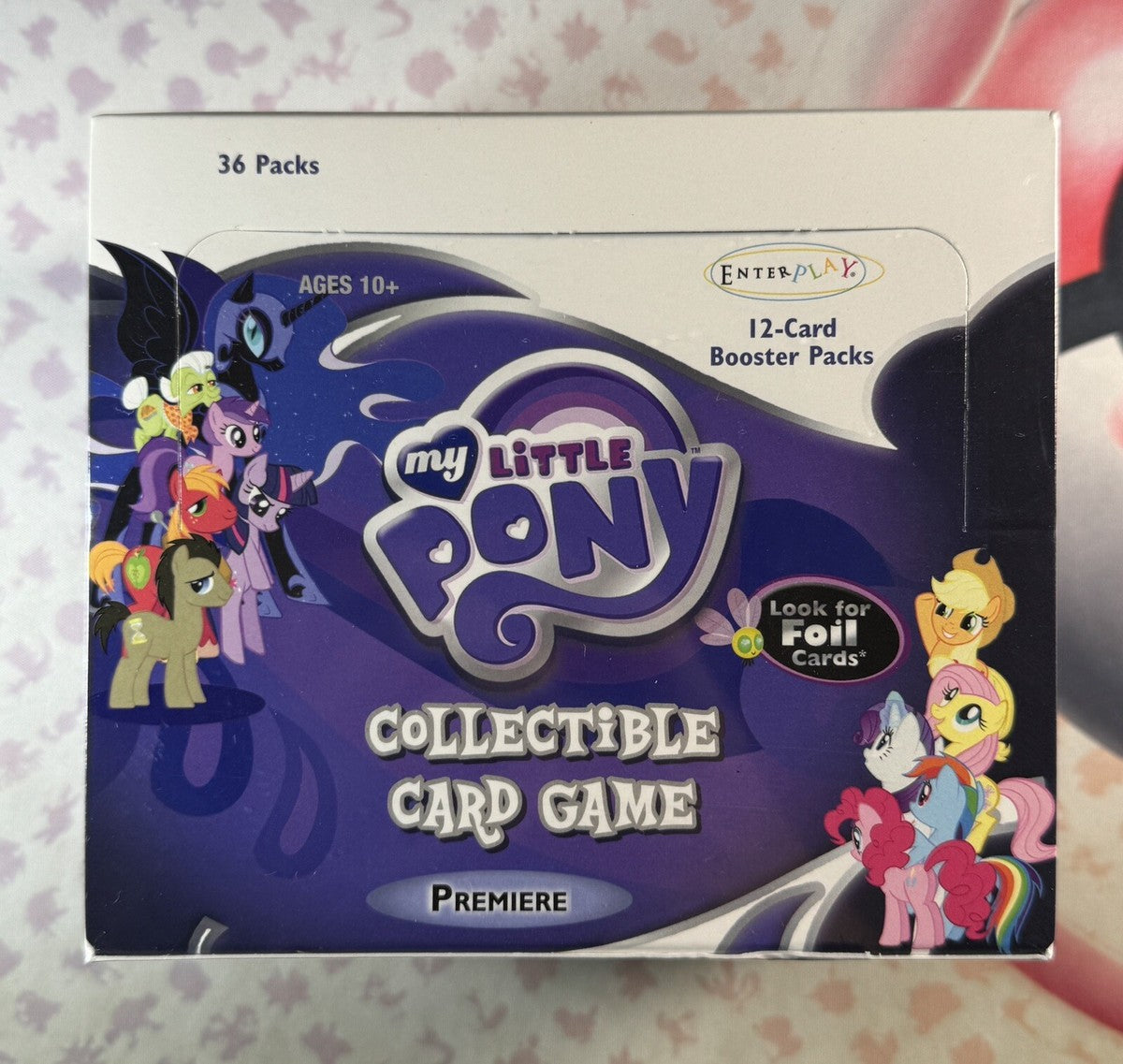 My Little Pony CCG Premiere — Vue de dessus du display — visuel de référence