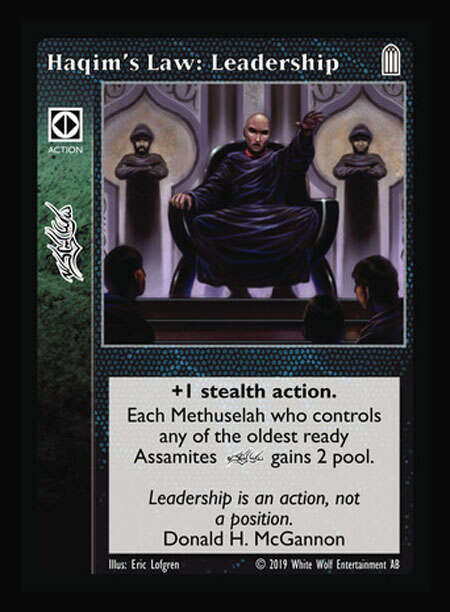 Haqim's Law: Leadership [Legacy I set] - VTES CCG
