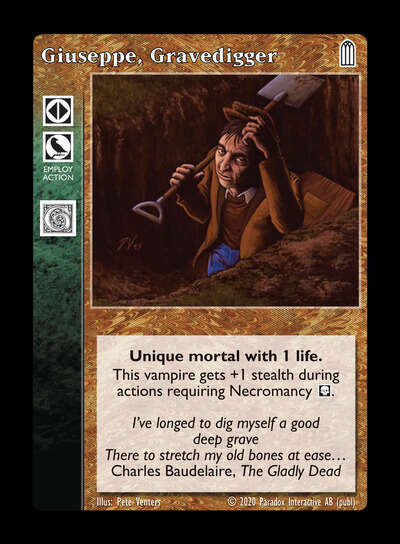 Giuseppe, Gravedigger [Legacy II set] - VTES CCG