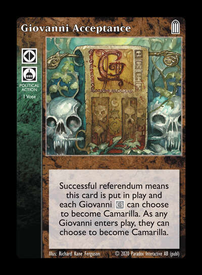 Giovanni Acceptance [Legacy II set] - VTES CCG