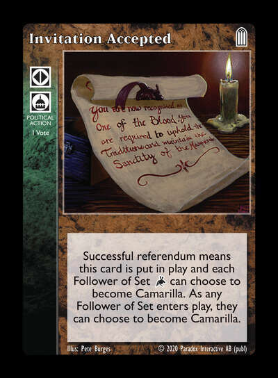 Invitation Accepted [Legacy II set] - VTES CCG