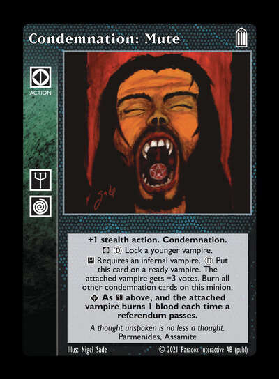 Condemnation: Mute [Legacy III set] - VTES CCG