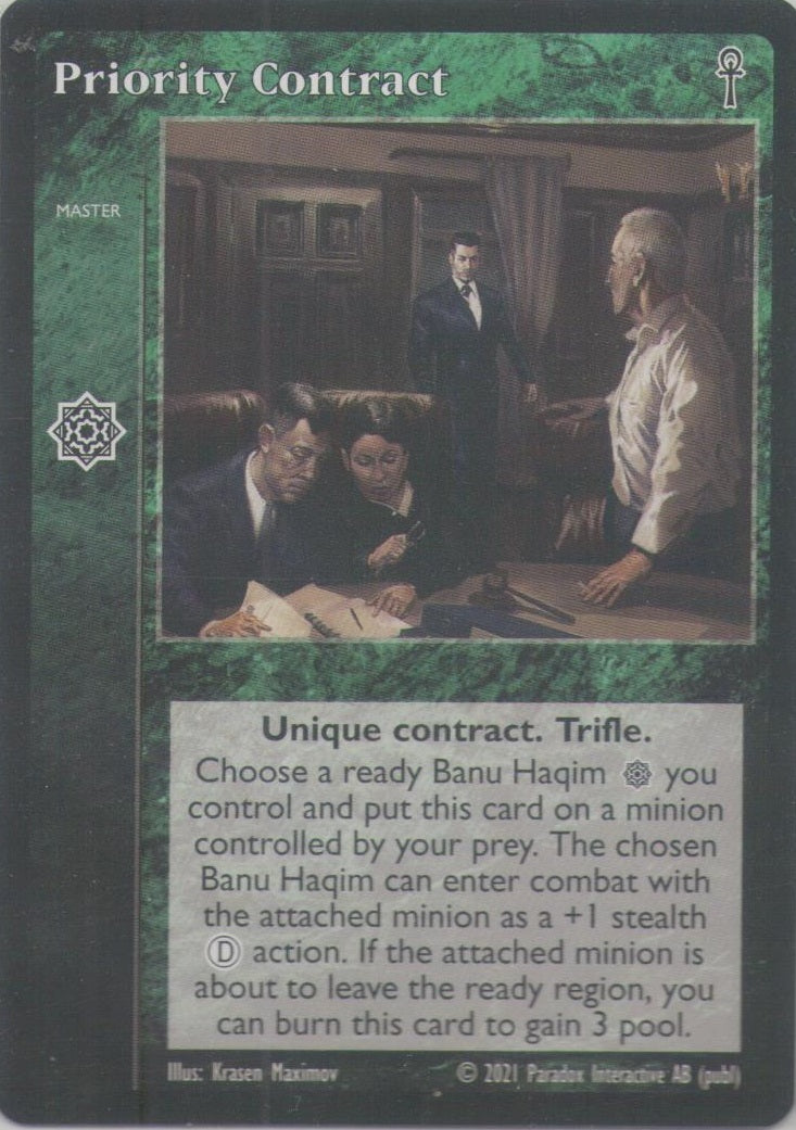 Priority Contract [V5A set] - VTES CCG