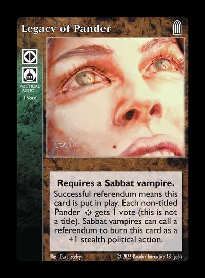 Legacy of Pander [Legacy IV set] - VTES CCG
