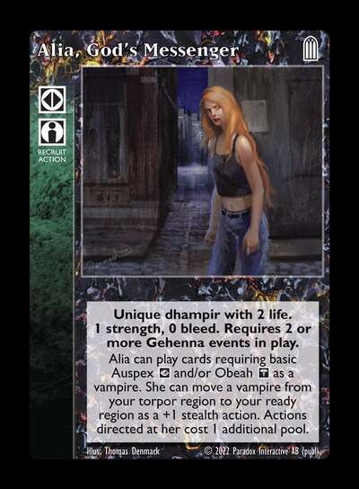 Alia, God's Messenger [Legacy IV set] - VTES CCG