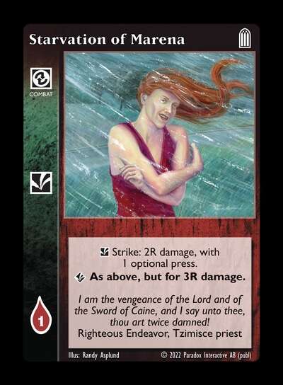 Starvation of Marena [Legacy IV set] - VTES CCG