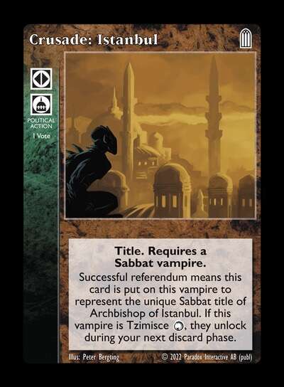 Crusade: Istanbul [Legacy IV set] - VTES CCG