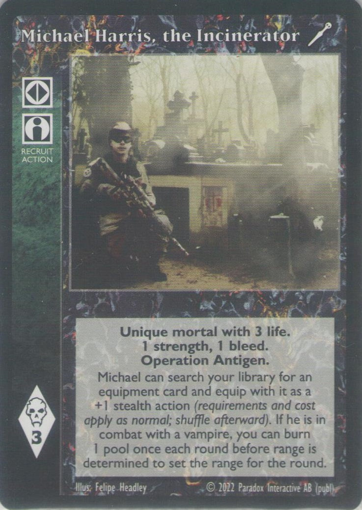Michael Harris, the Incinerator [FoL set] - VTES CCG