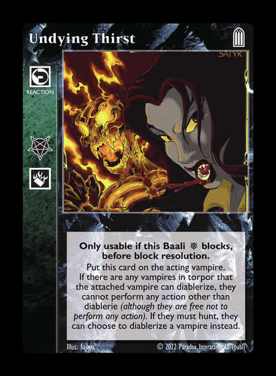 Undying Thirst [Legacy V set] - VTES CCG