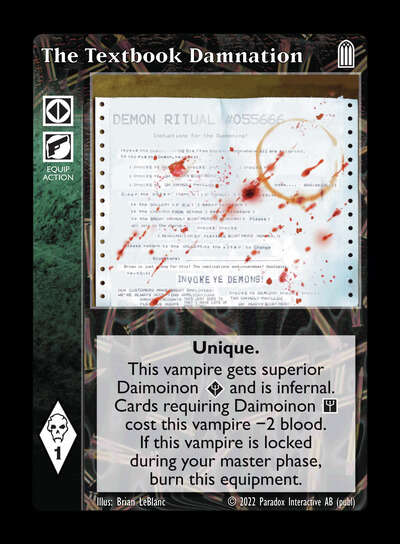 The Textbook Damnation [Legacy V set] - VTES CCG