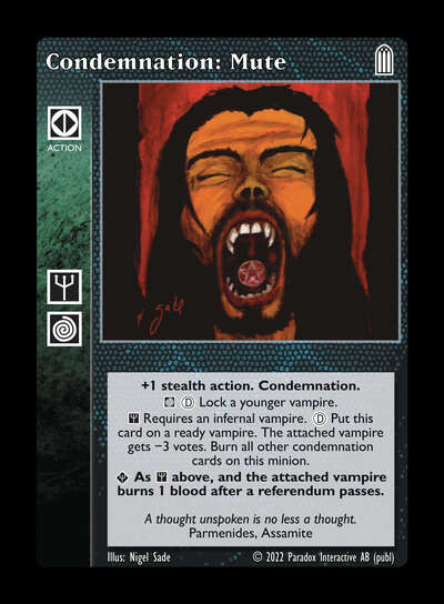 Condemnation: Mute [Legacy V set] - VTES CCG