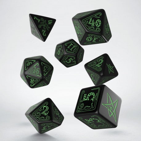 Set de dés - L'Appel De Cthulhu - Noir & Vert