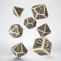 Set de dés - Nains - Beige Et Noir