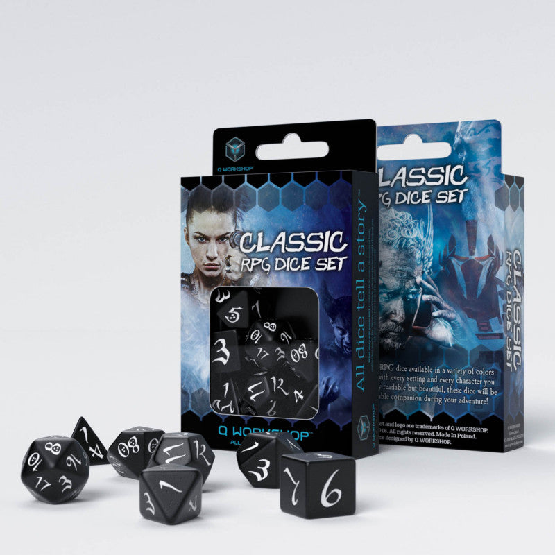 Set de dés - Jdr Classique - Noir & Blanc