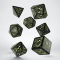 Set de dés - Steampunk - Noir & Phosphorescent