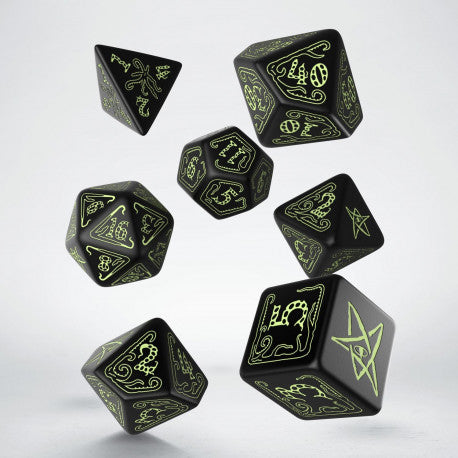 Set de dés - L'Appel De Cthulhu - Noir & Phosphorescent