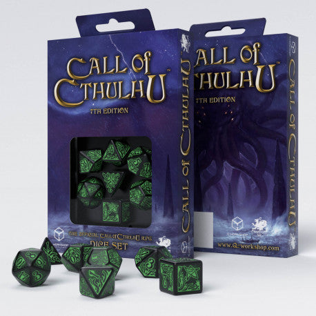 Set de dés - L'Appel De Cthulhu - 7E Édition Noir & Vert