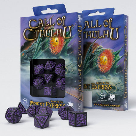 Set de dés - L'Appel De Cthulhu - Terreur Sur L'Orient Express - Noir & Violet
