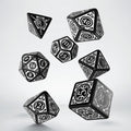Set de dés - Engrenages Steampunk - Noir & Blanc