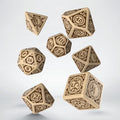 Set de dés - Engrenages Steampunk - Beige & Marron