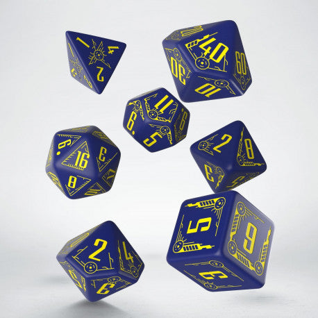 Set de dés - Galactique Bleu Marine & Jaune