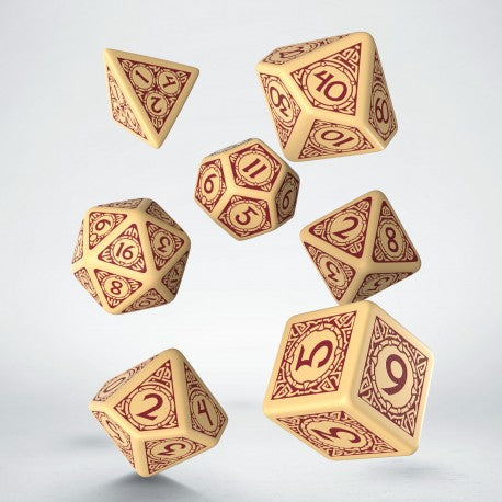 Set de dés - Viking - Beige & Bordeaux