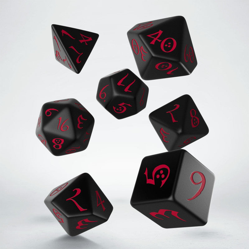 Set de dés - Jdr Classique - Noir & Rouge