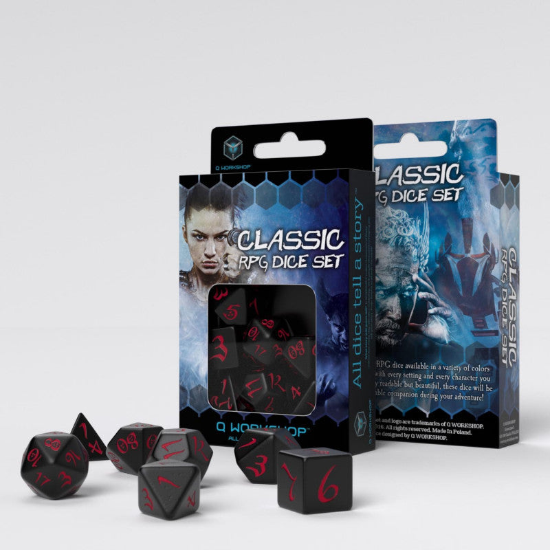 Set de dés - Jdr Classique - Noir & Rouge
