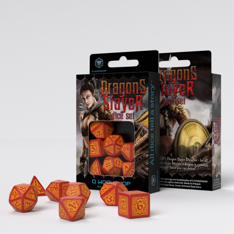 Set de dés - Tueur De Dragons - Rouge & Orange