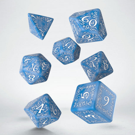 Set de dés - Elfique - Glacier & Blanc