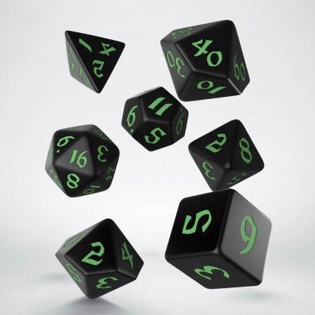 Set de dés - Runique Classique - Noir & Vert