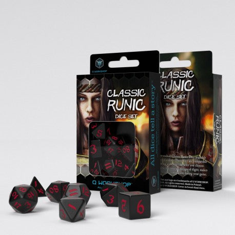 Set de dés - Runique Classique - Noir & Rouge