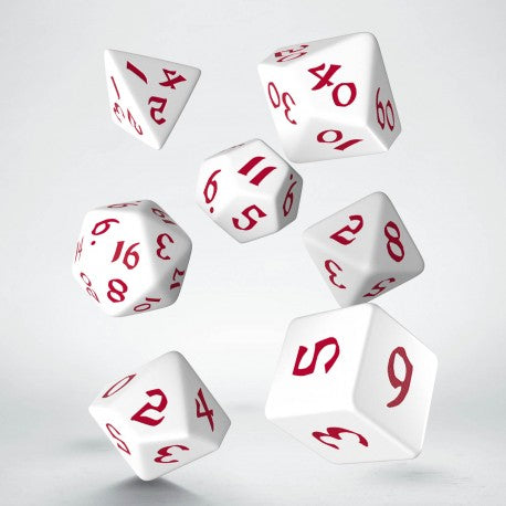 Set de dés - Runique Classique - Blanc & Rouge
