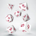 Set de dés - Runique Classique - Blanc & Rouge