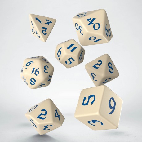 Set de dés - Runique Classique - Beige & Bleu