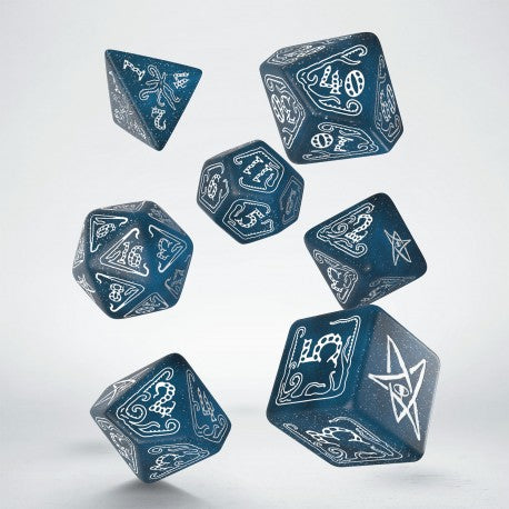 Set de dés - L'Appel De Cthulhu - Abyssal & Blanc