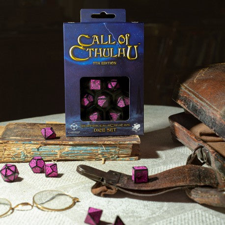 Set de dés - L'Appel De Cthulhu - 7E Édition Noir & Magenta